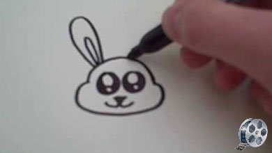 طراحی بانی خرگوش با ماژیک