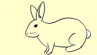 نقاشی خرگوش بانی با مداد سیاه