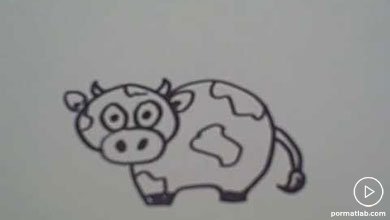 نقاشی گاو تپل برای کودکان