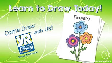 نقاشی گل های ساده بهاری برای کودکان