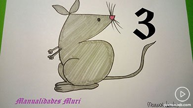 کشیدن نقاشی موش با عدد 3