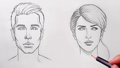 آموزش نقاشی چهره مرحله به مرحله
