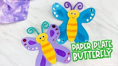 پروانه‌های کاغذی زیبا برای کودکان