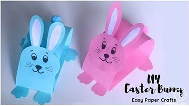 کاردستی خرگوش های کاغذی برای سرگرمی کودکان