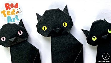 گربه‌های سیاه کاغذیرهالووینی
