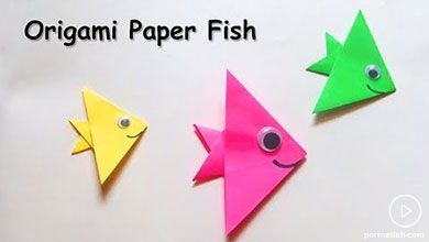 ساخت اوریگامی ماهی کاغذی