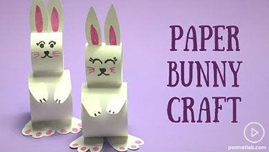خرگوش های کاغذی ایستاده