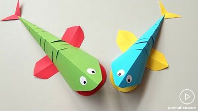 چگونه ماهی های کاغذی اوریگامی بسازیم؟