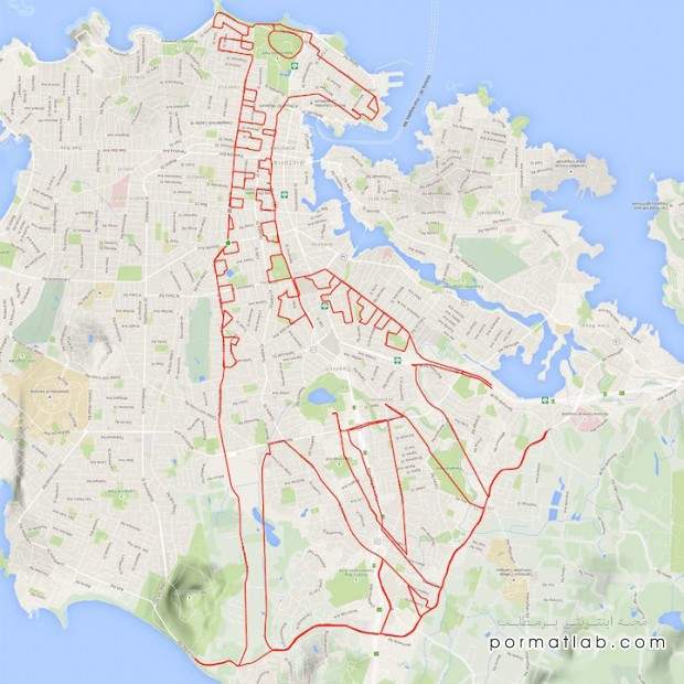 نقاشی با GPS به همراه دوچرخه سواری - سایت پرمطلب