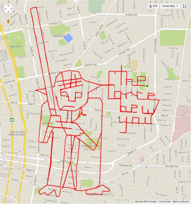 نقاشی با GPS به همراه دوچرخه سواری