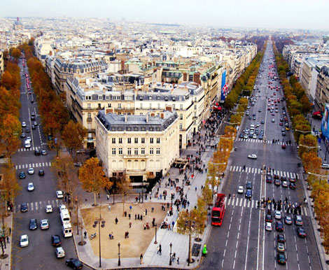 خیابان شانزه لیزه شهر پاریس